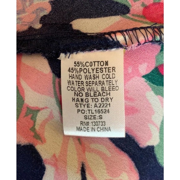 Umgee USA Boutique Women's S Small Navy Pink Lace Floral Sleeveless Spring Dress - Picture 12 of 12